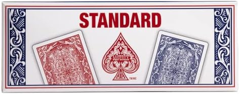 Maverick Playing Cards, Standard Index, Red and Blue, 12 Pack