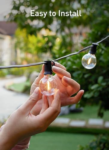 Brightown G40 Replacement LED Light Bulbs, 25 Pack Clear Globe Bulb fits E12 C7 Candelabra Screw Base Sockets, 1.5 Inch Dimmable Edison Light Bulbs for Indoor Outdoor Patio Decor, Warm White