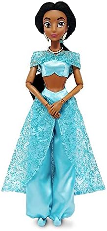 Disney Store Official Disney Princess Classic Doll (Jasmine from Aladdin), 11 Inches, Includes Brush with Molded Details, Fully Posable Toy in Classic Outfit - Disney Princess Toys for Girls