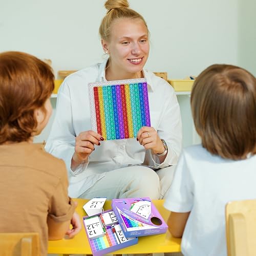 Math Games for Kids - Flash Cards for Kids - Pop it Practice with Addition, Subtraction, Multiplication & Division - Ideal for Math Learning and Skill Building.