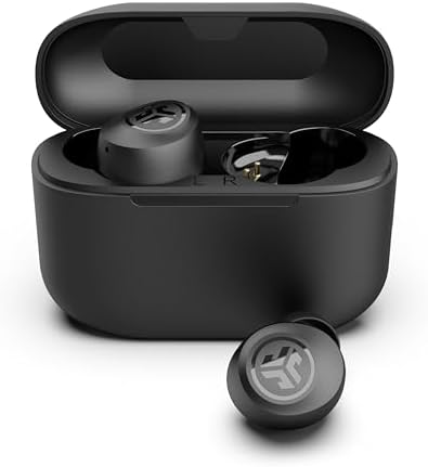 JLab Go Air Pop+ True Wireless Earbuds, in Ear Headphones, Bluetooth Earphones, 35H Playtime Ear Buds, Bluetooth Earbuds with Microphone, USB-C Charging Case, Dual Connect, EQ3 Sound, Black