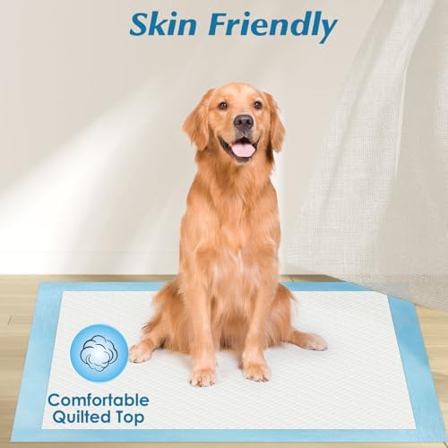 100 Count 22” x 22” Super Absorbency Disposable Underpads, Leakproof Quick Drying Disposable Pads for Baby, Puppy and Adults, Puppy Pads, Cat Pee Pads for Dogs, Potty Puppy Training Pads