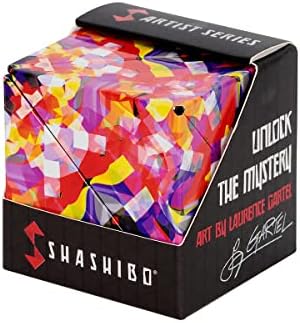 SHASHIBO Shape Shifting Box - STEM Magnetic Fidget Cube that Transforms Into Over 70 Shapes, Download Fun in Motion Toys Mobile App (Confetti)