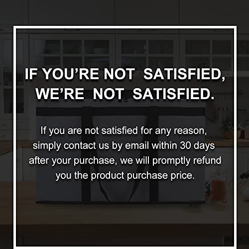 Bodaon Insulated Food Delivery Bag for Hot and Cold Meal, XXX-Large Grocery Tote Insulation Bag for Catering, Pizza Warmer, Grey, 1-Pack