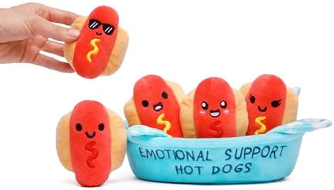 WHAT DO YOU MEME? Emotional Support Hot Dogs – Emotional Support Plushies, Cute Stuff & Funny Gifts by Relatable