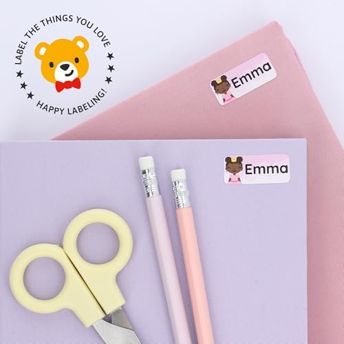 โ Personalized Name Labels for Kids (120) โ Waterproof & Durable Stickers for Clothing, School & Daycare Items - Fairytale