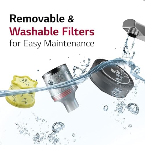 LG CordZero Cordless Vacuum, Lightweight, Powerful Suction for Pet Hair, Hard Floors, Carpet & Furniture. 2 Batteries for 100 Min Run Time, 10-Year Motor Warranty, A916BM (Renewed)