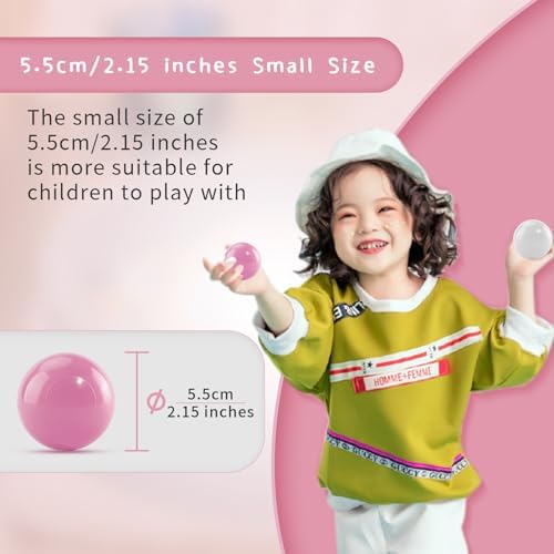 MoonxHome Ball Pit Balls for Toddlers, BPA Free Crush Proof Plastic Toy Balls for Ball Pit, Children's Pool Water Toys, Macaron Ocean Balls for Play Tent 2.15 Inch Pack of 100…