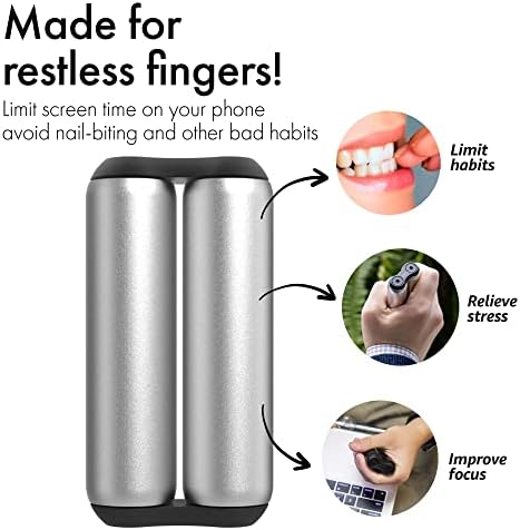 ONO Roller - Handheld Fidget Toy for Adults | Help Relieve Stress, Anxiety, Tension | Promotes Focus, Clarity | Compact, Portable Design (Full Size/Aluminum, Grey)