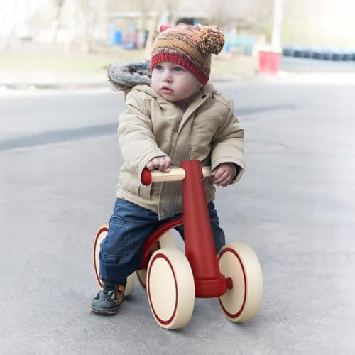 SEREED Baby Balance Bike for 1 Year Old Boys Girls 12-24 Month Toddler Balance Bike, 4 Wheels Toddler First Bike, First Birthday Gifts