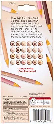 Crayola Colors of the World Bulk Colored Pencil Set - 6 Packs (24ct), Skin Tone Kids Colored Pencils for Kids, Bulk Teacher Classroom Must Haves