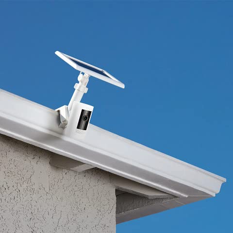 Ring Gutter Mount for Cameras and Solar Panels - White