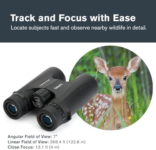 Celestron - Outland X 8x42 Binoculars – Ideal for Birding and Outdoors – 42mm Objective Lenses – Wide 7° Field of View – BaK-4 Prisms – Multi-Coated – Waterproof and Fogproof