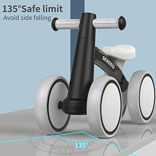 SEREED Baby Balance Bike for 1 Year Old Boys Girls 12-24 Month Toddler Balance Bike, 4 Wheels Toddler First Bike, First Birthday Gifts