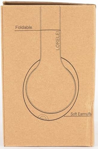 LORELEI X6 Over-Ear Headphones with Microphone, Lightweight Foldable & Portable Stereo Bass Headphones with 1.45M No-Tangle, Wired Headphones for Smartphone Tablet MP3 / 4 (Space Black)