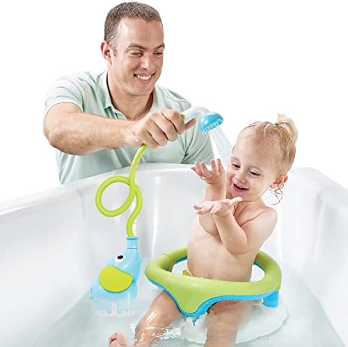 Yookidoo Baby Bath Shower Head - Elephant Water Pump and Trunk Spout Rinser - for Newborn Babies in Tub Or Sink