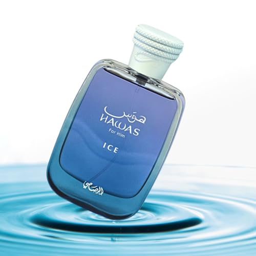 RASASI Hawas & Hawas Ice - For Him EDP Sprays 100ML (3.4 OZ) Long Lasting, Refreshing, Aquatic, Luxurious Masculine Scents. (Value Pack)