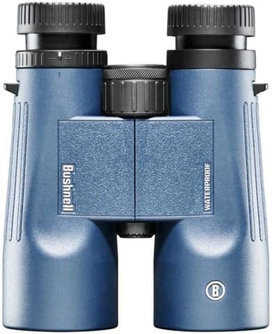 Bushnell H2O 8x42mm Binoculars, Waterproof and Fogproof Binoculars for Boating, Hiking, and Camping, Multi Blue