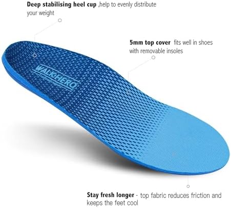 Plantar Fasciitis Feet Insoles Arch Supports Orthotics Inserts Relieve Flat Feet, High Arch (Mens 4-4 1/2 | Womens 6-6 1/2)