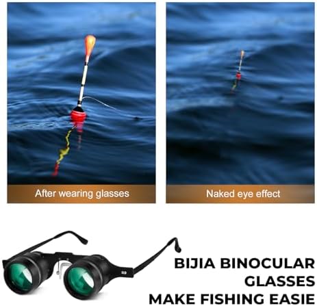 BIJIA 3X Opera Binocular Glasses,Hands-Free Lazy Glasses Binoculars Lightweight for Fishing,Bird Watching,Tv,Sports,Concerts,Theater,and Sightseeing,for Adults Men Women(Upgraded HD Green Film)