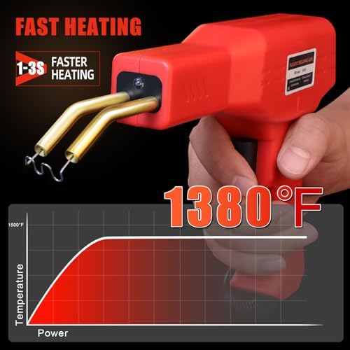 ATOLS Plastic Welder, 1000PCS Staples, Plastic Welding Kit, Hot Stapler Kit, Plastic Welder Gun Kit, Car Bumper Repair Kit, Plastic Repair Kit