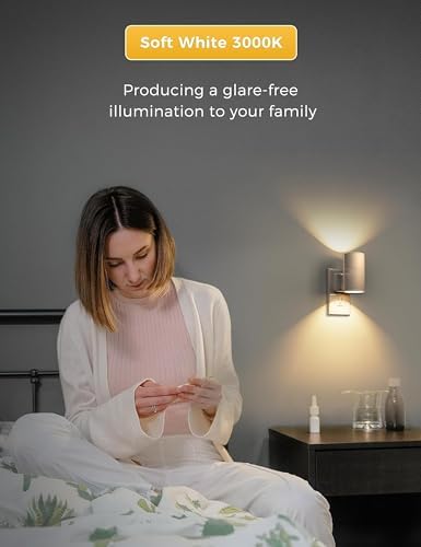 L LOHAS LED Night Light Plug in, Night Lights Plug into Wall, Light Sensor, 0-100LM, Soft White 3000K, Dimmable Night Light, Modern Nightlight for Hallway Bedroom Stairway, 2 Pack