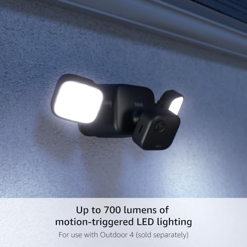 Blink Outdoor 4 Floodlight Mount – Wire-free, 700 lumens, two-year battery life, set up in minutes