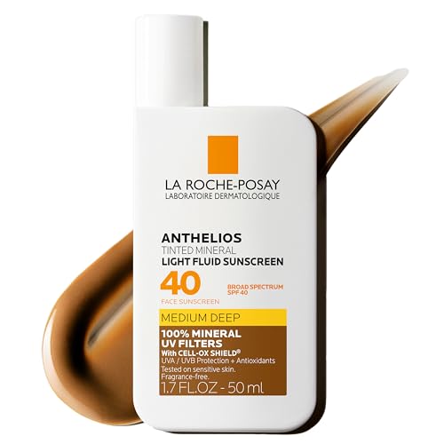 La Roche-Posay Anthelios Sunscreen SPF 50, Ultra-Light Fluid Broad Spectrum SPF 50, Face Sunscreen with Titanium Dioxide Mineral, Lightweight & Fast-Absorbing, Oil-Free, Matte Finish