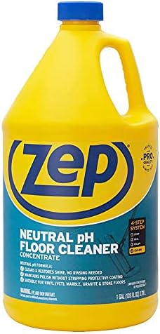 Zep Neutral pH Floor Cleaner. 1 Gallon (Case of 4) - ZUNEUT128 - Concentrated Pro Trusted All-Purpose Floor Cleaner