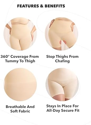 SHAPERMINT Shapewear for Women - High-Waisted Shapewear Tummy Control Shorts, Faja Body Shaper, Underwear for Women