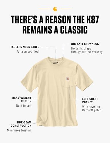 Carhartt Men's Loose Fit Heavyweight Short-Sleeve Pocket T-Shirt (Also Available in Big & Tall)