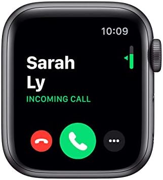 Apple Watch Series 5 (GPS, 40MM) - Space Gray Aluminum Case with Black Sport Band (Renewed)