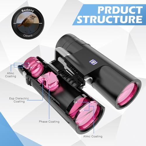 HD Binoculars for Adults with Upgraded Phone Adapter