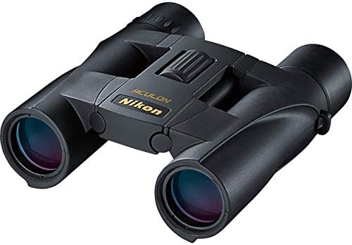 Nikon ACULON A30 10x25 Black Binocular | Dual hinge design, Fully multi-coated lightweight Binocular, Smooth Central Focus Knob | Official Nikon USA Model