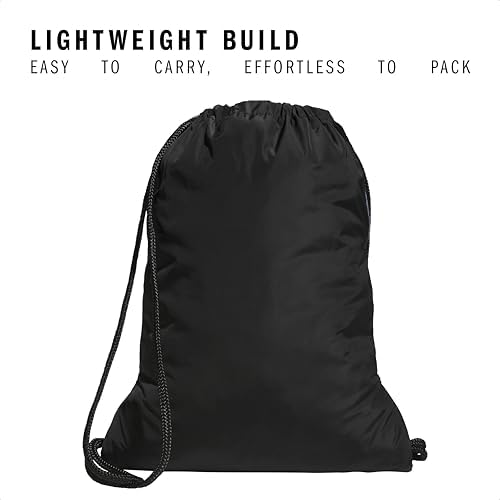 adidas Alliance Sackpack, Drawstring Backpack, Lightweight Small Gym Bag for Women and Men, Twill Onix Grey/Black, One Size