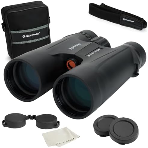 Celestron – Outland X 10x50 Binoculars – Waterproof & Fogproof – Binoculars for Adults – Multi-Coated Optics and BaK-4 Prisms – Protective Rubber Armoring, Black