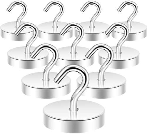 Neosmuk Magnetic Hooks, Cruise Ship Essentials, 100lb+ Heavy Duty Magnetic Hooks for Cruise Cabins, Refrigerator, Grill, Hanging, and Travel | Extra Strong Must-Haves Magnet Hook,Gold