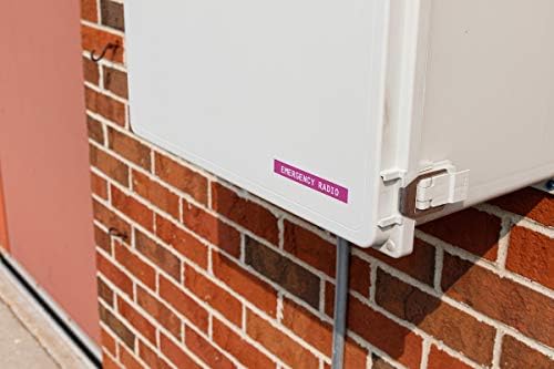 Brady Authentic (M21-750-595-PL) All-Weather Vinyl Label for Indoor/Outdoor ID, Lab and Equipment Labeling, White on Purple- For M210, M210-LAB, M211, BMP21-PLUS and BMP21-LAB Printers, .75" W, 21' L