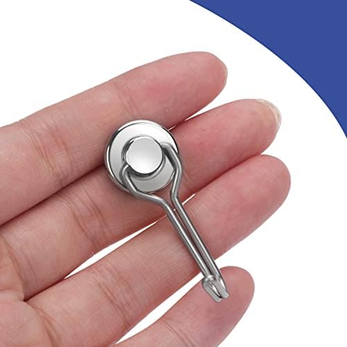 E BAVITE Swivel Swing Magnetic Hook New Upgraded, 30LB(20pack) Refrigerator Magnetic Hooks,Strong Neodymium Magnet Hook, Perfect for Refrigerator and Other Magnetic Surfaces, 60mm(2.36In) in Length