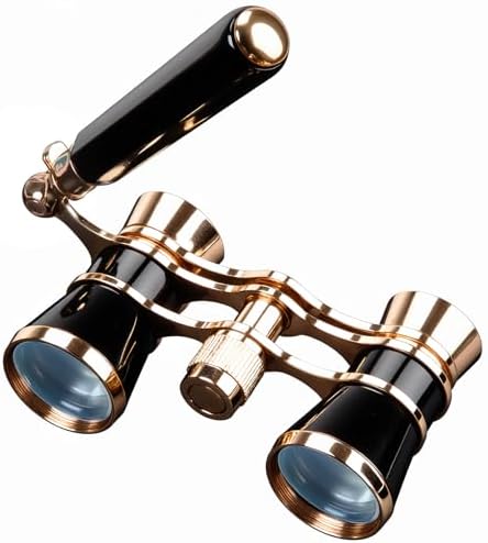 BLACKICE Opera Glasses, Opera Binoculars, 3X25 Theater Binoculars Compact with Adjustable Handle for Adults Kids Women in Concert Theater Opera (Black with Handle)