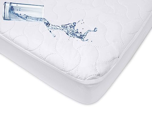 American Baby Company 2 Pack Waterproof Fitted Crib Mattress Protector 52" x 28" - Quilted, Noiseless, Soft & Breathable Crib & Toddler Mattress Pad Cover