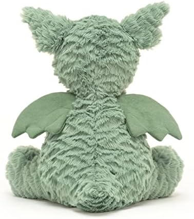 Jellycat Fuddlewuddle Dragon Stuffed Animal, 9 inches - Mythical Plush Toy - Classic Children's Gift