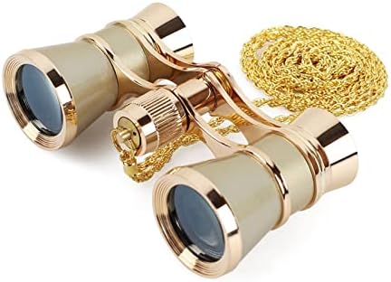 Aroncent Opera Glasses Binoculars 3X25 Mini Compact Binoculars with Chain for Adults Kids Women Vintage Theater Musical Concert