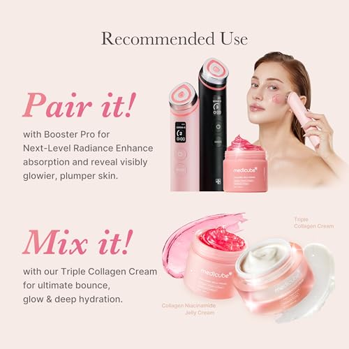 medicube Collagen Jelly Cream- Niacinamide & Freeze-Dried Hydrolyzed Collagen-Boosts skin barrier hydration & gives 24h Glow & Firmer looking skin | No artificial color, Korean skincare (3.71 fl.oz.)