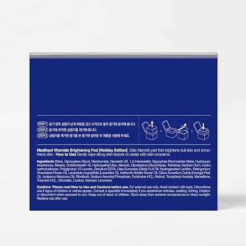 Mediheal Holiday Edition, Vitamide Pad with Niacinamide, Sea Buckthorn 100 pads