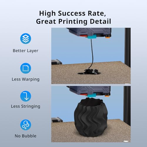 ANYCUBIC Matte PLA Filament 1.75mm, 3D Printing PLA Filament 1.75mm Dimensional Accuracy +/- 0.02mm, 1KG Spool (2.2 lbs), Matte Yellow