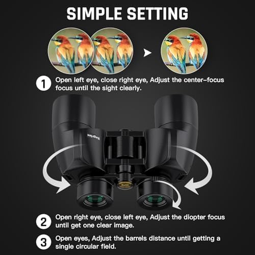 8x40 Binoculars for Adults - HD High Powered Binoculars for Bird Watching, IPX7 Waterproof Fogproof,Fully Multi-Coated BAK4 Prism Optics for Hunting,Travel