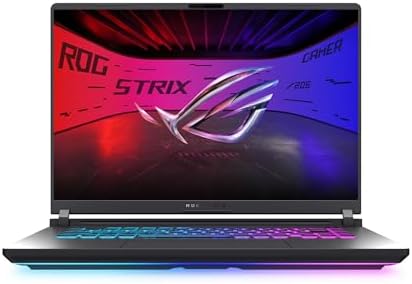 ASUS ROG Strix G16 (2025) Gaming Laptop, 16” FHD+ 16:10 165Hz/3ms Display, NVIDIA® GeForce RTX™ 5060 Laptop GPU, Intel® Core™ i7 Processor 14650HX, 16GB DDR5, 1TB Gen 4 SSD, Wi-Fi 7, Windows 11 Home