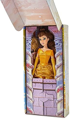 Disney Store Official Disney Princess Classic Doll (Belle from Beauty and The Beast), 11 Inches, Includes Brush with Molded Details, Posable Toy in Classic Outfit - Disney Princess Toys for Girls