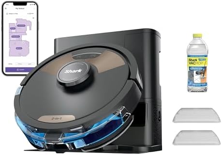 Shark Matrix Plus 2-in-1 Robot Vacuum & Sonic Mop, Home Mapping, HEPA Bagless Self Empty Base with 30-Day Capacity, CleanEdge, for Pet Hair, WiFi, UR2650WS (Renewed)
